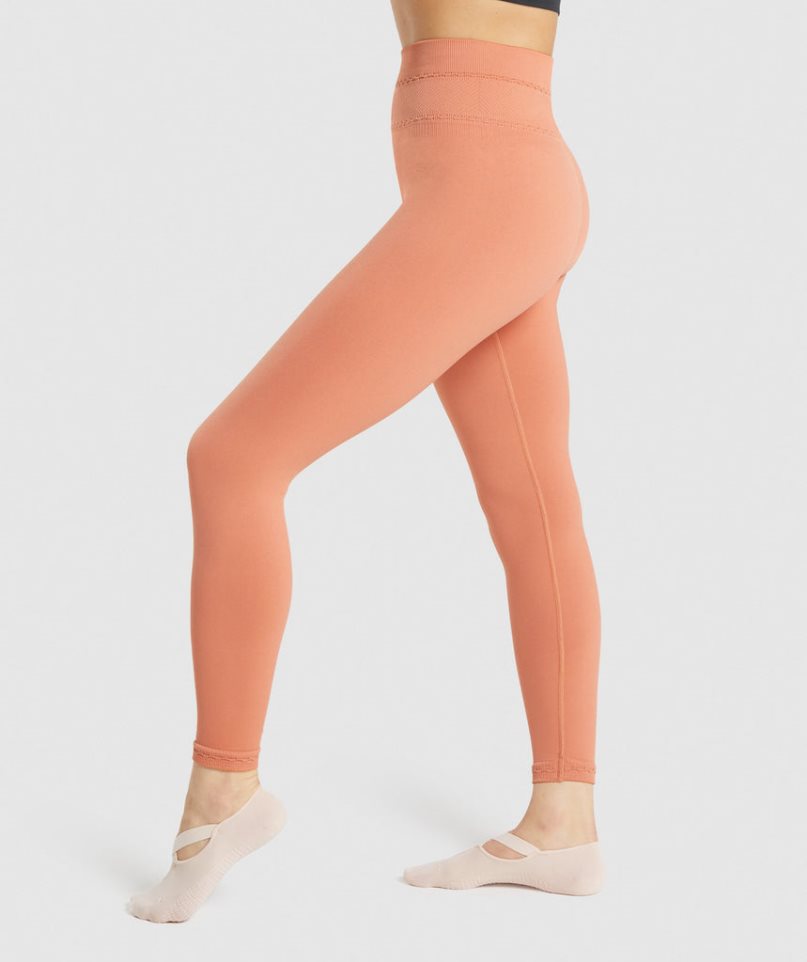 Women's Gymshark Studio Leggings Orange | CA A07863